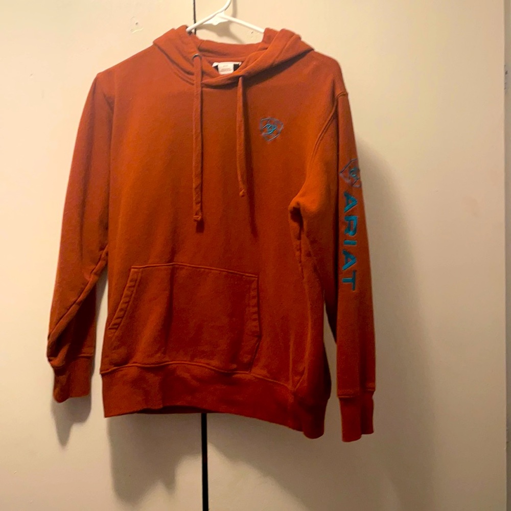 Burnt orange and teal hoodie brand new never worn